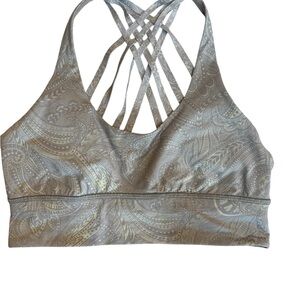 Lululemon Athletica Paisley Strappy Sports Bra - Gray